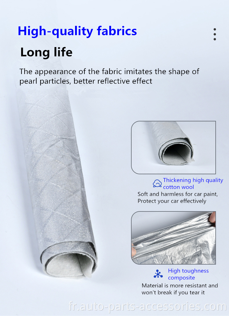 Tailles personnalisées Protection solide anti-UV Protection Silver Film Rebating Couverture de voiture Résistante